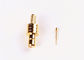 Gold Plated SMB Connector Straight Male Plug Crimp RF Coax Cable Connector