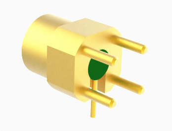 Conector superficial de ángulo recto masculino del RF de la soldadura del PWB del soporte de la mini serie de SMP /SSMP