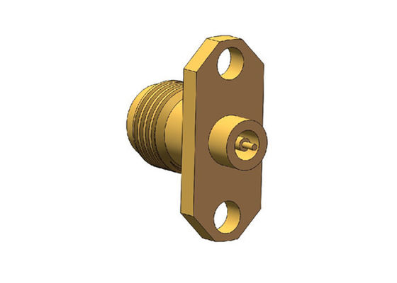 El oro de cobre amarillo plateó el conector femenino del Rf de la miniatura de 2.4m m