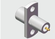 Stainless Steel SMP Male Plug 2 Hole Flange Mount Full Detent Microstrip Connector with Frequency up to 18GHz