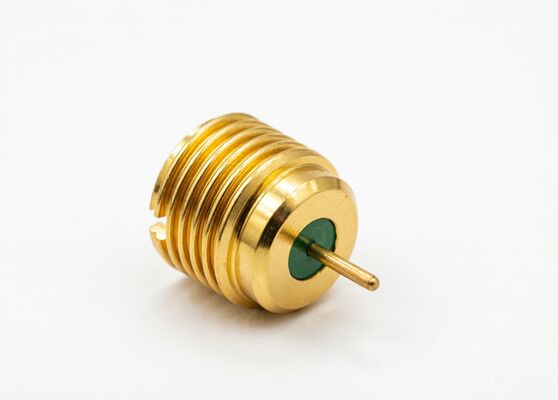 Gold Plating Hermetic SMP RF Connector Male Bulkhead with Glass Sealing 18GHz 50 Ohm