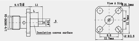 Miniature Size SMA RF Connector Coaxial Cable Connectors for Communication