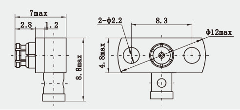 SMP Female Right Angle 2-hole Flange RF Connector For CXN3506/MF108A Cable