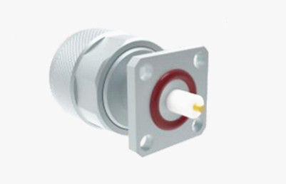 N Male 4-hole Flange RF Coaxial Connector with Insulation Convex Surface