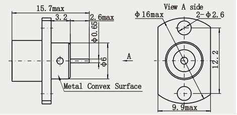 BMA Female Stainless Steel Housing Flange Mount RF Coaxial Connector