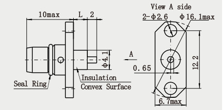 BMA Male Stainless Steel Housing 2-hole Flange RF Coaxial Connector