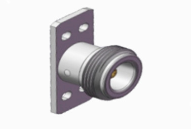 N Female 4-hole Flange RF Coaxial Connector with Microstrip