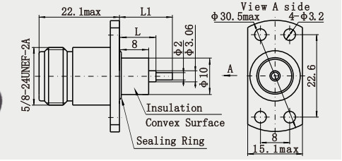Stainless Steel Housing N Series Female RF Coaxial Connector
