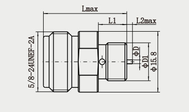 N Female Bulkhead RF Connector with Microstrip with M10X1