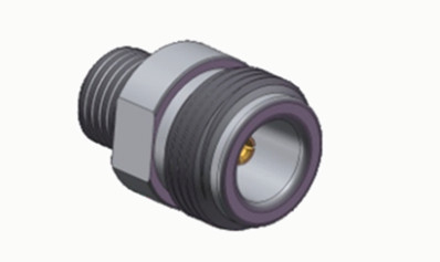 N Female Bulkhead RF Connector with Microstrip with M10X1