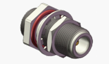 N Bulkhead Female RF Coaxial Connector with Microstrip