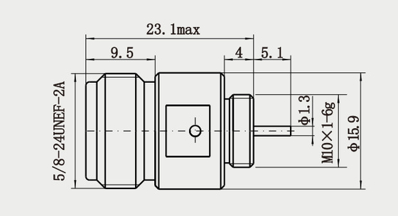 N Bulkhead Female Microstrip RF Coaxial Connector with Brass Pin