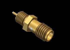 SSMA Female / Jack Bulkhead Mount RF Coaxial Microstrip Connector , Screw 10-36UNS-2