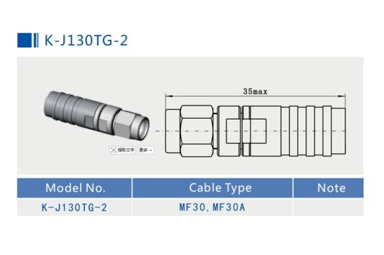 K2.92 Male Stainless Steel RF Cable Connector With Spring-loaded Armor