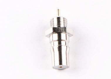 Nickel Plated 50Ohm SMB Straight Crimp Electronic RF Plug Push Pull Connector