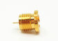 Gold Plated Kovar Hermetically Sealed SMP Male Thread-in/Bulkhead tyle RF Connector