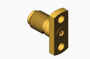 Conector coaxial RF de bronce MSSM femenino de 2 agujeros con micro-banda