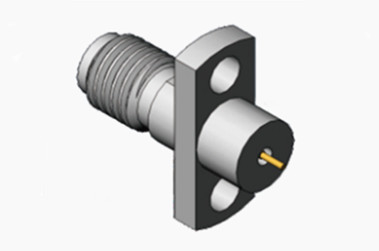 MSSM Conector coaxial RF de brida de 2 agujeros femenino con superficie convexa de metal