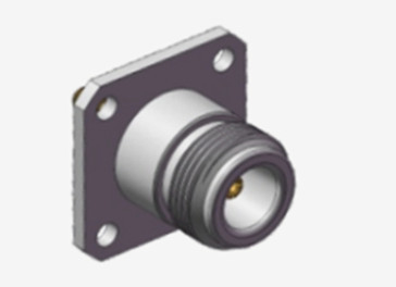 N Conector coaxial RF de brida de 4 agujeros con microrremesa