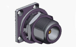 Conector coaxial RF de montaje en brida hembra N-KYFD1 niquelado para una conexión estable