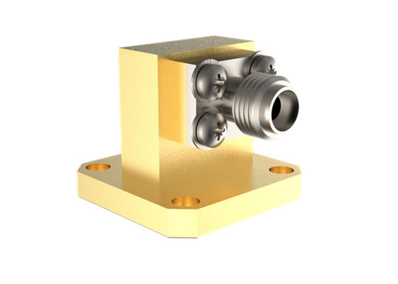 11.9GHz~18GHz WR62 a SMA Mujer Guía de onda de ángulo derecho a adaptador de coax SMA/BJ140-KF15