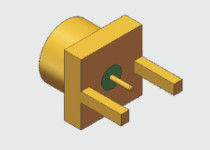 Contacto de oro SMP macho conector de microstrip de broca lisa a través de PCB de soldadura de agujeros