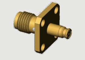 4 agujeros montado en la brida SMA Female/Jack a SMP Adaptadores Female/Jack hasta 18GHz