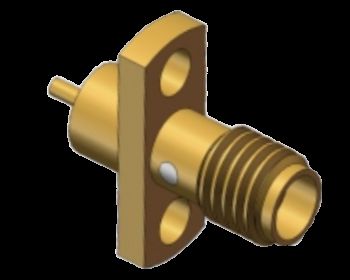 50 Ohm montado en brida SSMA / Mini SMA Conector coaxial de RF femenino hasta 18 GHz