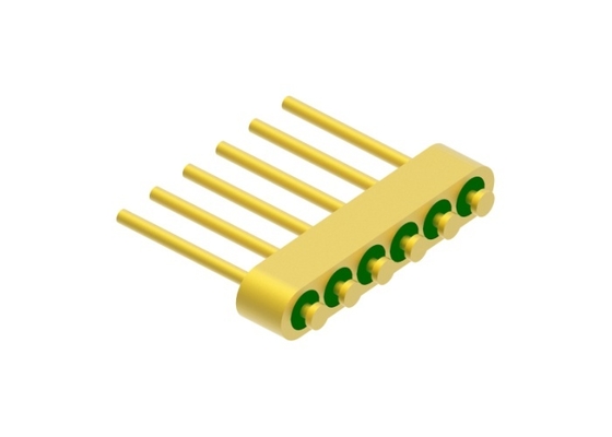 Encabezado de sellado hermético de 6 pines, 0.4 mm de diámetro de pin, con superficie de unión de hilo de oro MC-629-JH