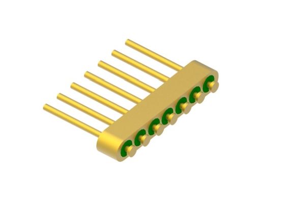 Cabeza de clavos de 7 pines de vidrio a metal Cabeza de sello hermético con superficie de unión de alambre de oro MC-630-JH