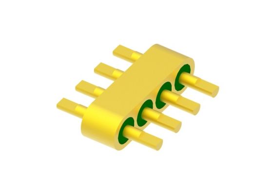Encabezado de 4 pines chapado en oro con conectores herméticos MC-677-JH para material de vidrio 7052