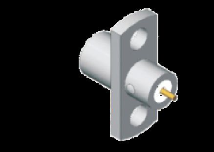 Conector SMP macho de acero inoxidable, montaje en panel con media retención, enchufe SMP, montaje con brida de 2 orificios, retención limitada, frecuencia de hasta 18 GHz