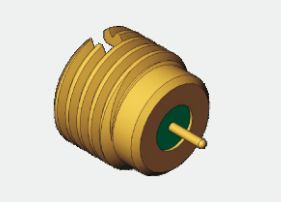 Conector coaxial RF SMPM macho de mamparo hermético de 50Ω, 0,3 MHz-40 GHz, 170 V