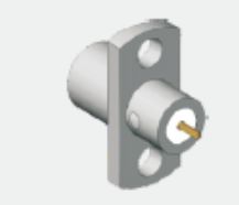 Acero Inoxidable SMP Macho Medio Detent Montaje en Panel SMP Plug Brida de 2 Agujeros Montaje Detent Limitada Frecuencia Hasta 18GHz
