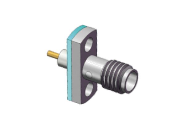 Montaje de brida de acero inoxidable impermeable Conector RF SSMA de 18 GHz con anillo de sellado para entornos hostiles