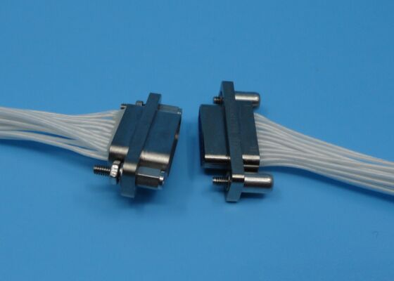 Conector de la serie J30J de 21 pines de conector central de contacto femenino con chapa de oro con alambre blanco 500 mm para satcom, sensores