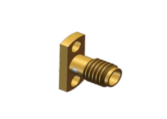 Conectores SSMA RF de cobre amarillo del soporte del panel de Jack Mini SMA del final del oro 18GHz 50ohm