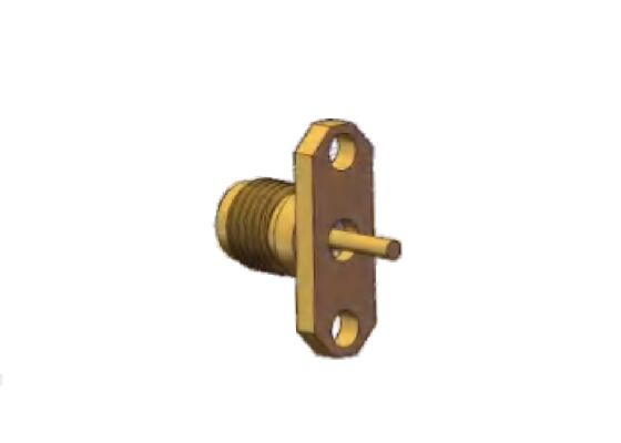 Conector RF de latón de 40 GHz, 2,92 mm, tipo K, espaciado entre orificios de brida Jack de 12,2 mm y diámetro de clavija de 1,3 mm