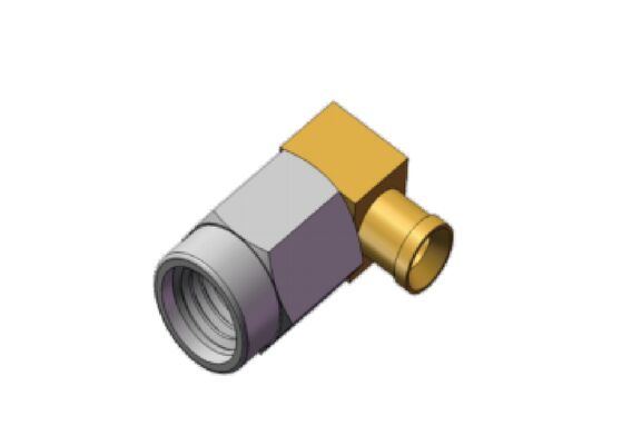 50Ω Ángulo recto 18GHz SSMA Hombre Mini SMA RF Conector coaxial Cable de apareamiento para.086 Cable, RG405