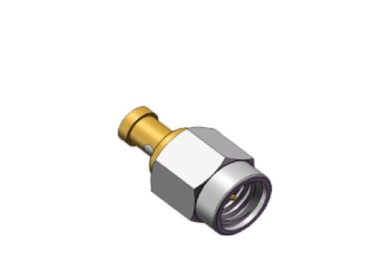 Conector coaxial Mini SMA macho SSMA RF recto de 50 Ω 3GHz que acopla 7 cables flexibles de conductor de núcleo múltiple