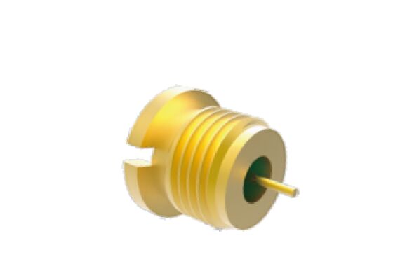 50Ω 40GHz SMP herméticamente sellado Conector de mampara de enchufe masculino Conectores RF aeroespaciales con baja pérdida de inserción