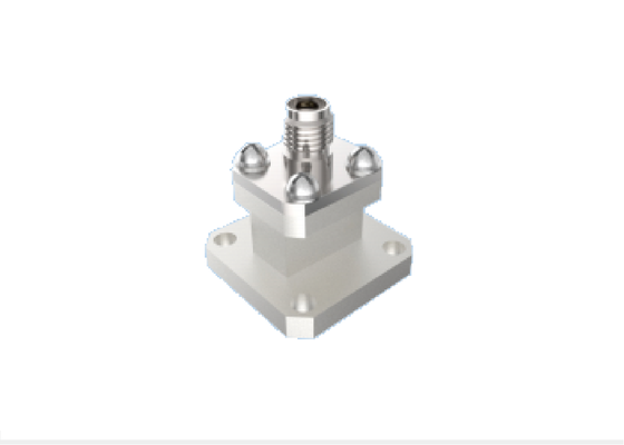 Guía de ondas WR 42 a adaptador tipo K de 2,92 mm Conectores RF aeroespaciales de lanzamiento final de 18 GHz ~ 26,5 GHz que se utilizan para la banda K