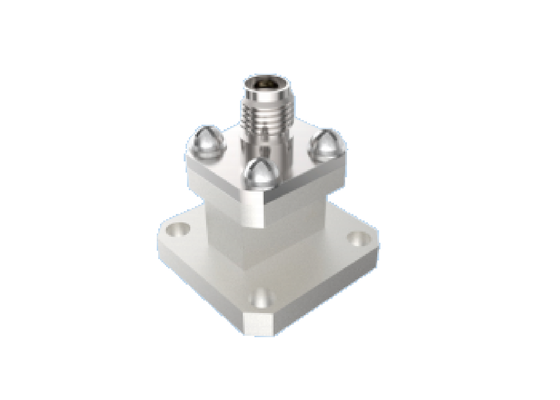 BJ220/WR 42 Guía de onda a 2.92mm K Adaptador de tipo 18GHz~26.5GHz Conectores RF de lanzamiento final aeroespaciales que utilizan para la banda K