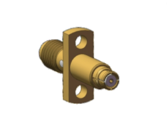 Adaptadores de montaje de brida de dos agujeros Mini SMA Jack a SMP Jack hasta 18 GHz