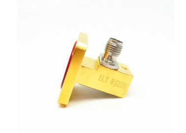 WR42 K 2.92mm Guía de ondas para adaptador coaxial cubierta cuadrada con ranura de brida K / BJ220-KF2