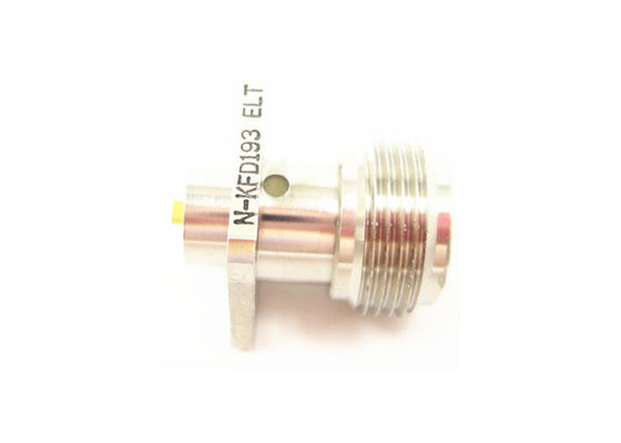 Resistencia externa ≤1.5mΩ del centro del conductor del conector niquelado femenino del RF N