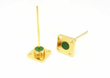 Vidrio del reborde de 4 agujeros para metal los conectores del sello 1 Pin con alta estabilidad