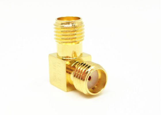Hembra de SMA al adaptador coaxial de ángulo recto femenino de SMA (RA) 50Ω RF