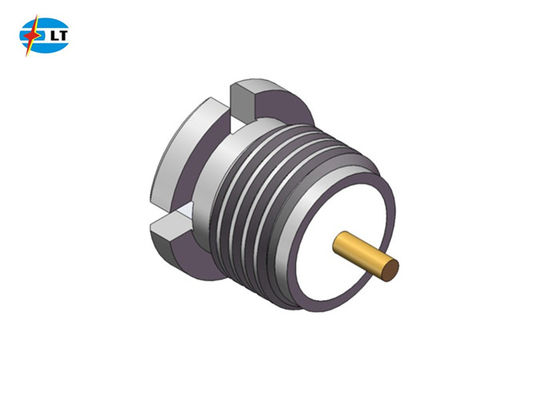 Empuje microminiatura del tabique hermético en el acero inoxidable masculino de SMP de los conectores coaxiales